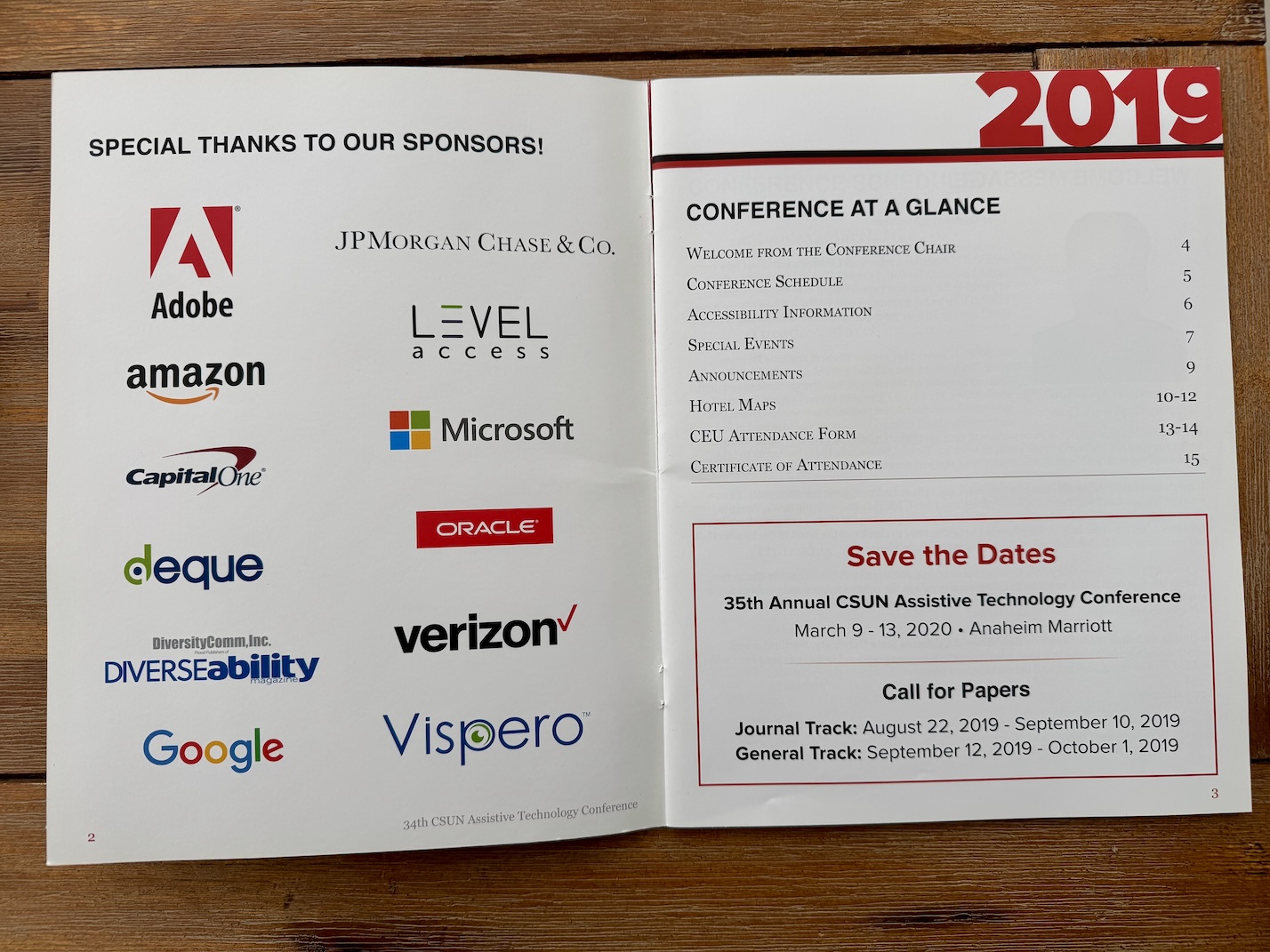 CSUN conference sponsor logos and exhibition area